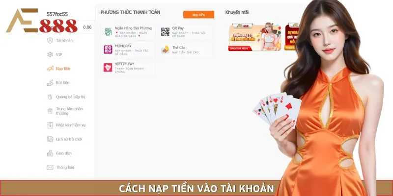 Cách nạp tiền trực tuyến dễ dàng chỉ với 3 phút để hoàn tất
